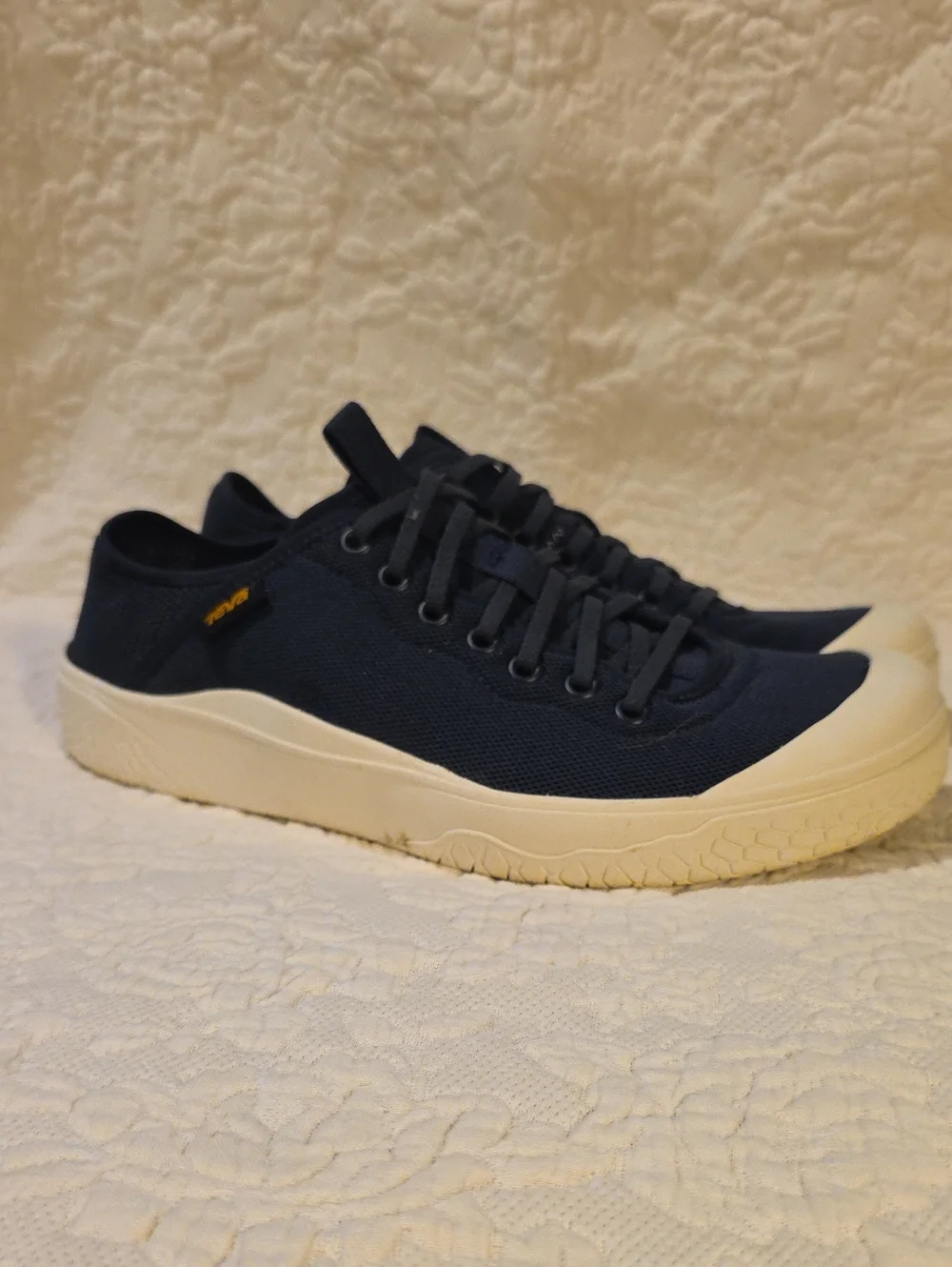 Teva Navy Low-Top Canvas Water Sneakers with Cream Sole